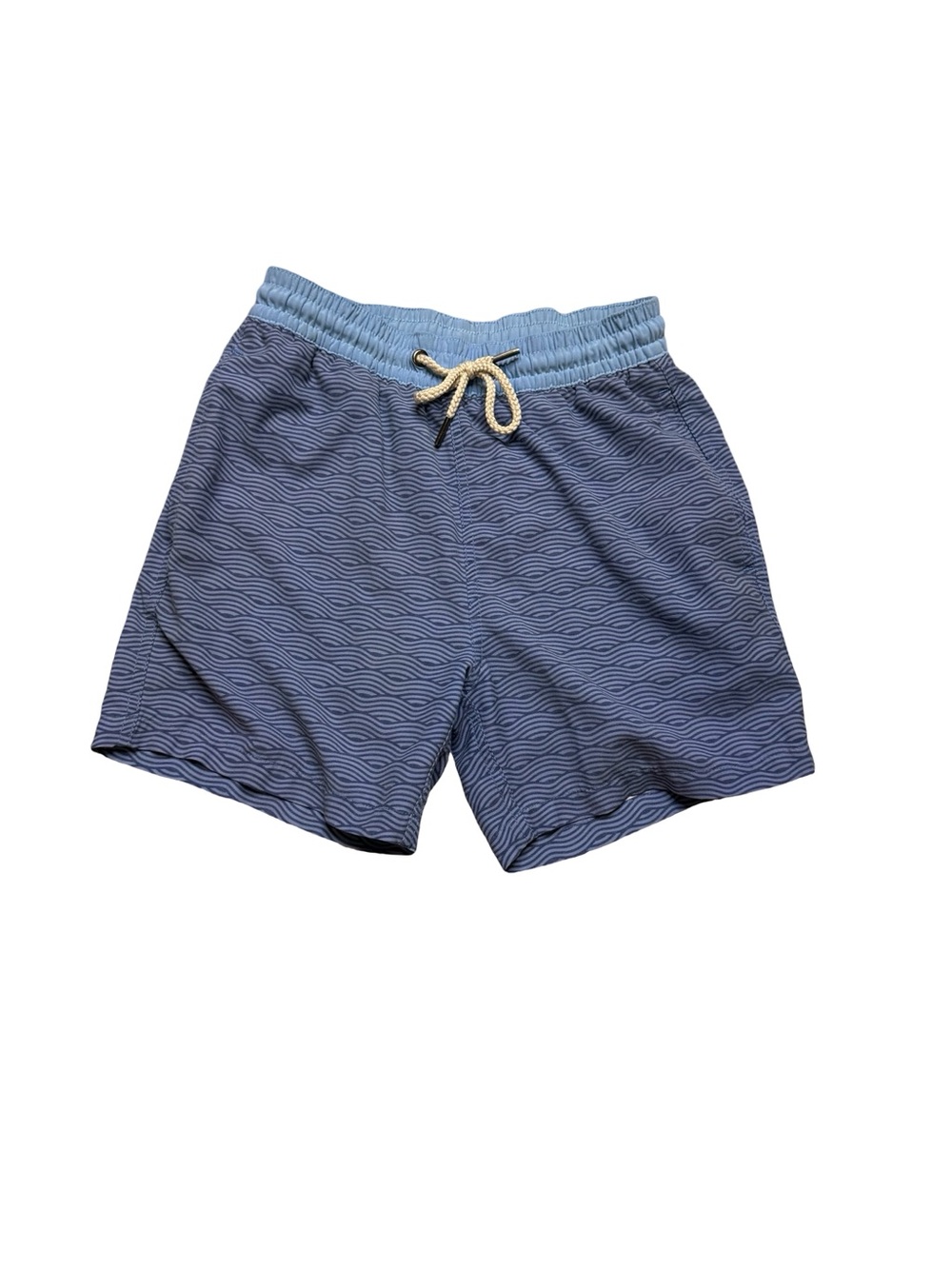 🌊🩵 Fair Harbor Youth Medium Swim Trunks Blue Wave Print 🩵🌊